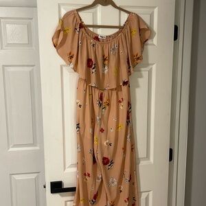 Flower and pink jumper